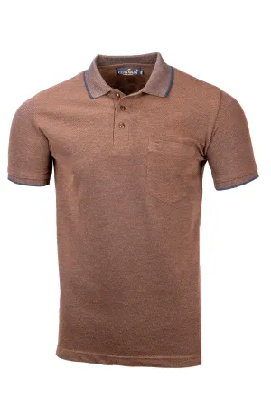 Kevin Ninan Two-tone Brown Polo T-shirt