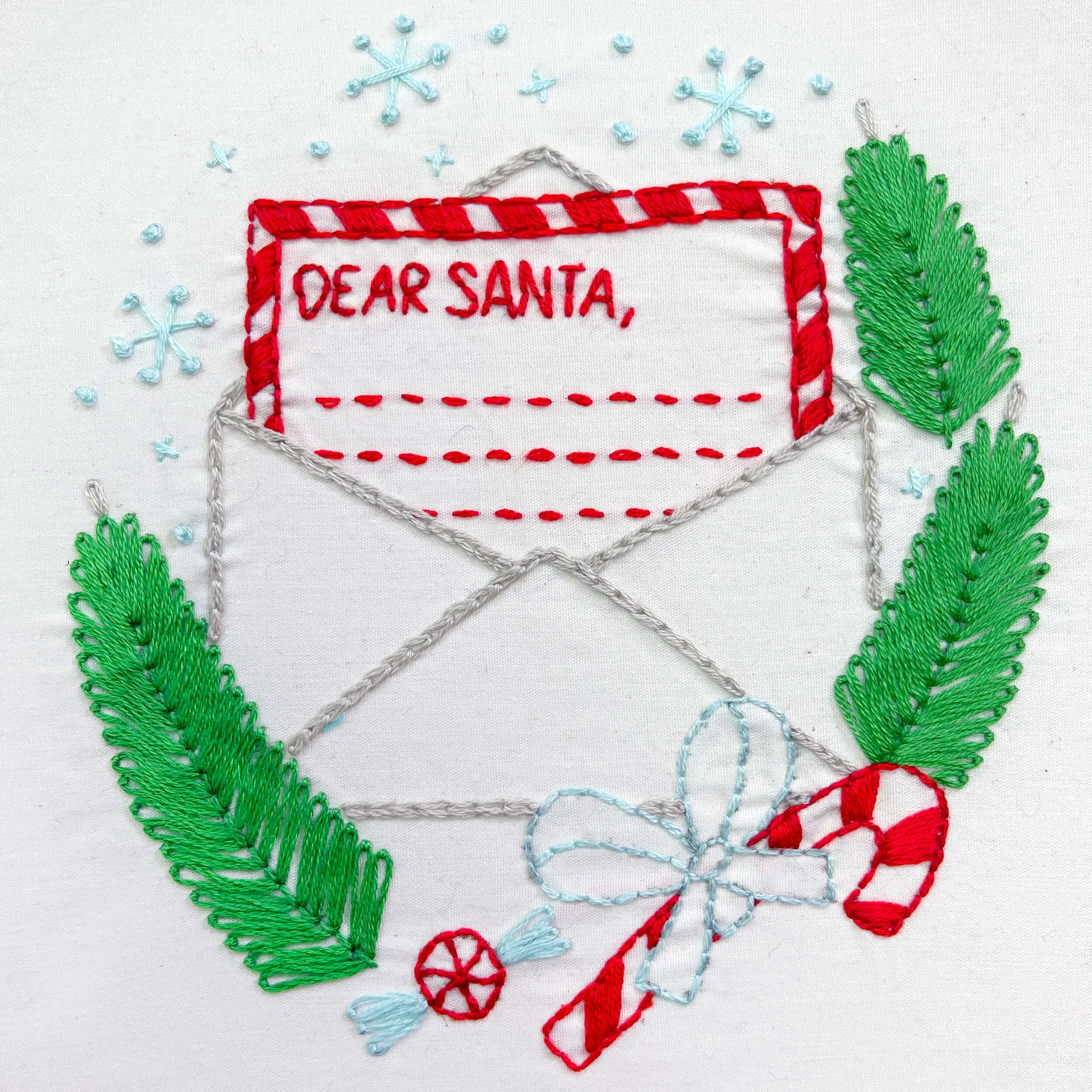 Letter to Santa embroidery kit