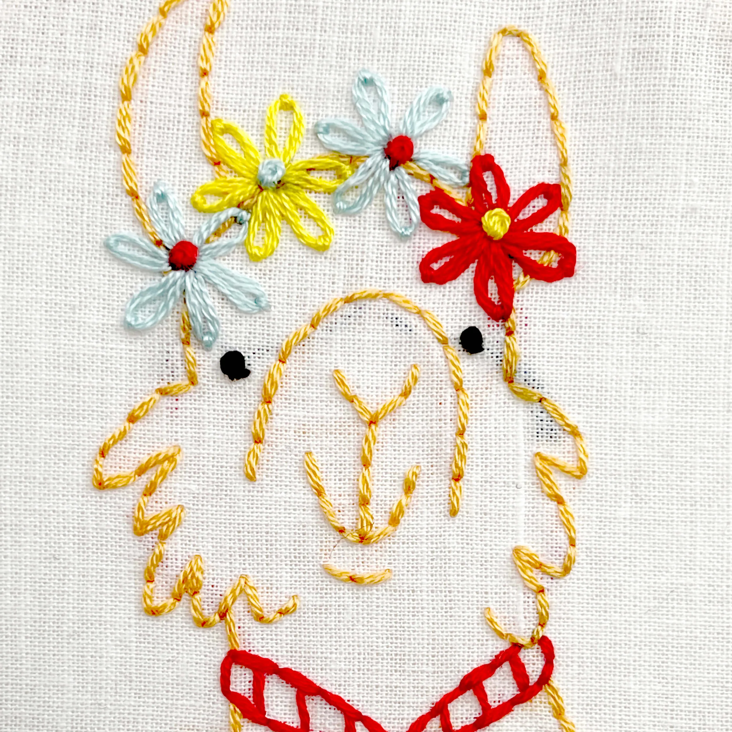 Llama 4-inch embroidery kit