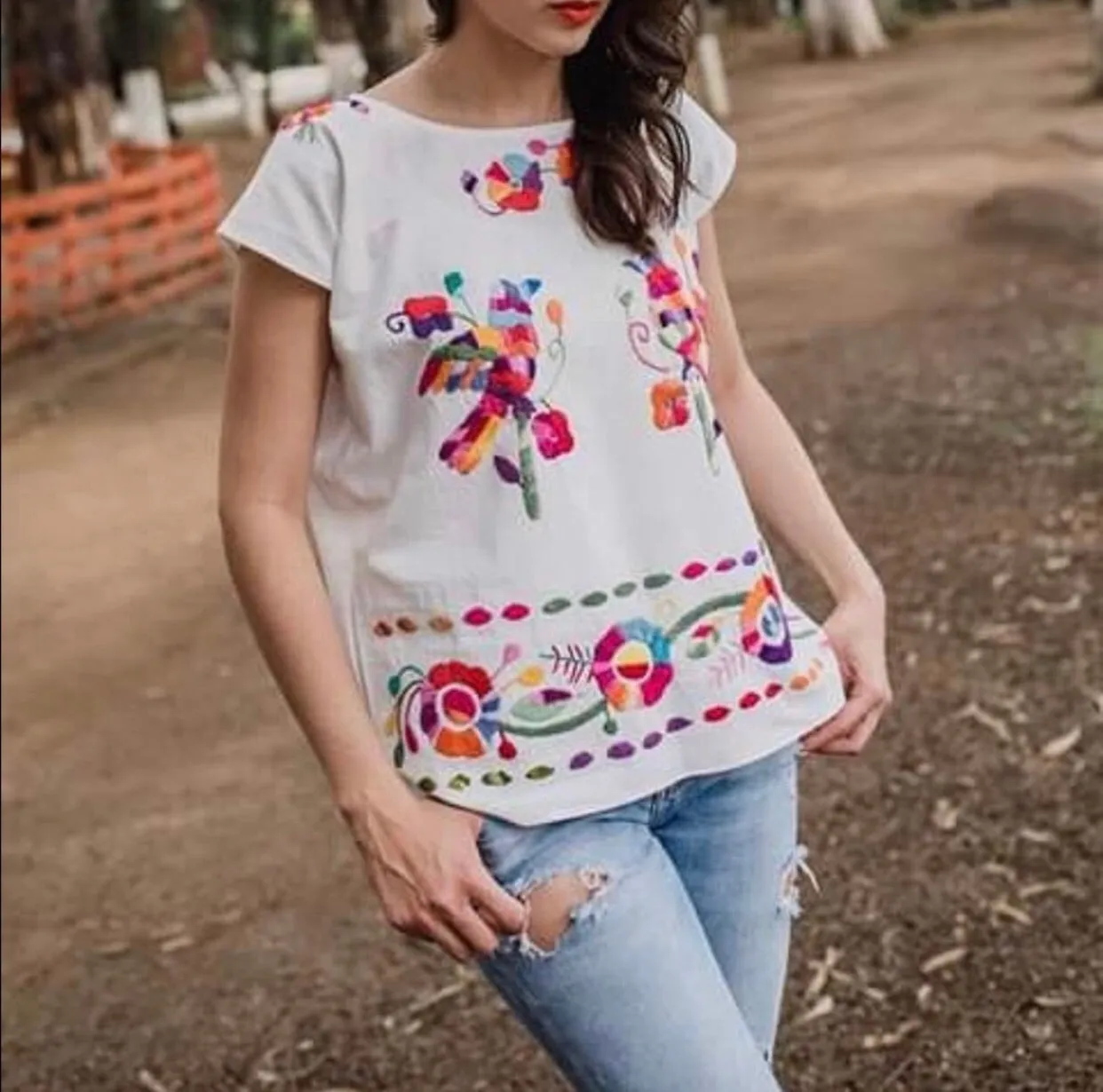 Mexican Handmade Embroidered Blouse Cuernavaca