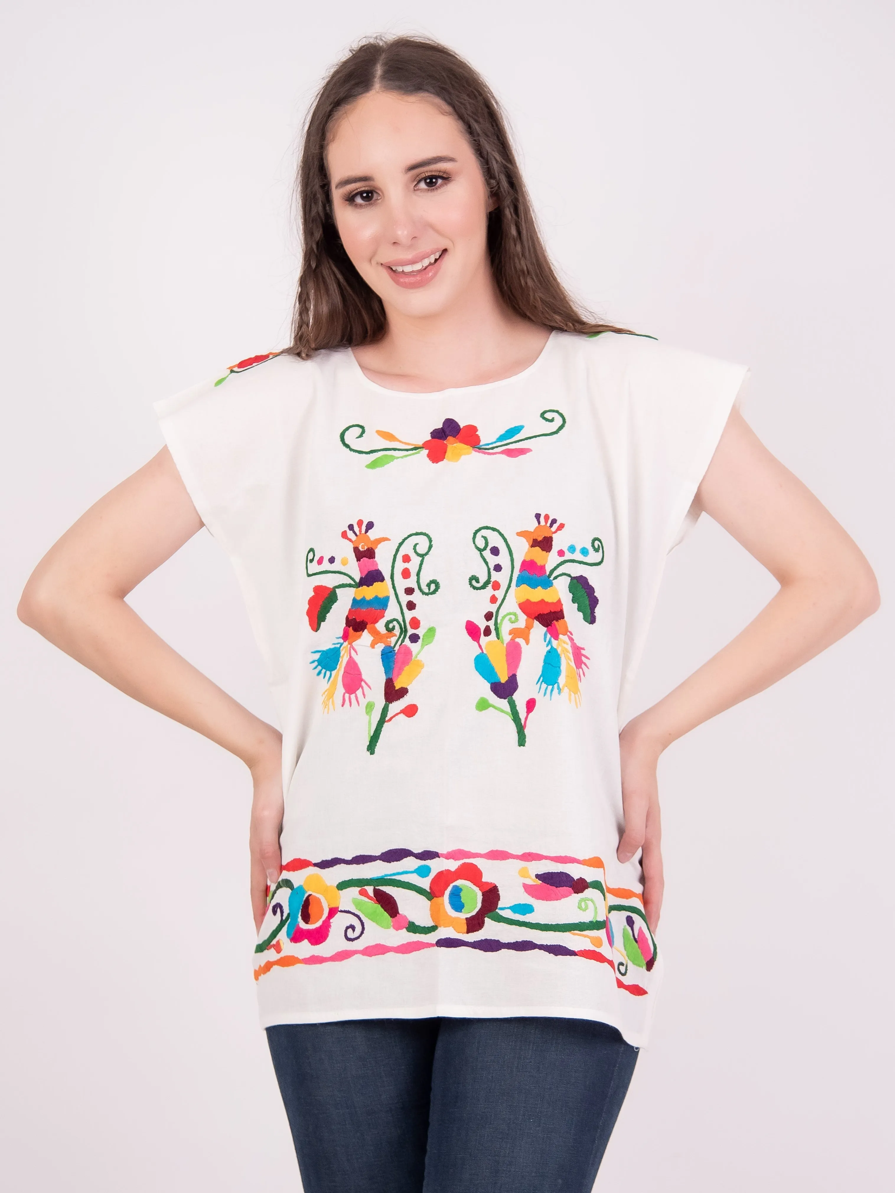 Mexican Handmade Embroidered Blouse Cuernavaca