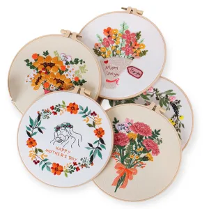 Mother’s Day Gift Hand Embroidery DIY Kit 20cm