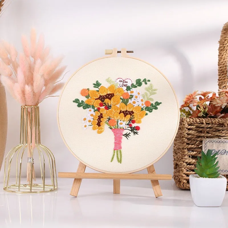 Mother’s Day Gift Hand Embroidery DIY Kit 20cm