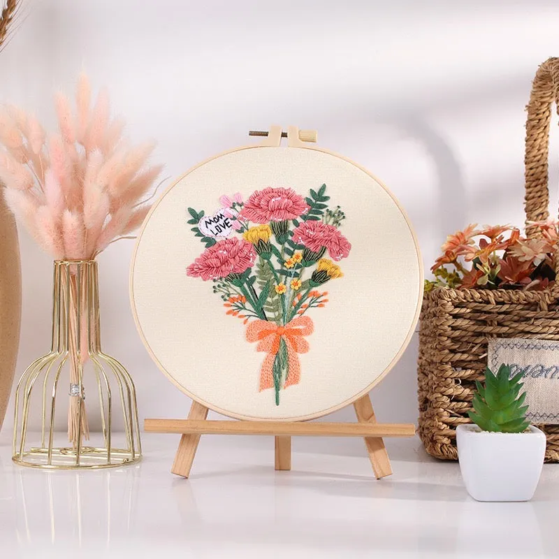 Mother’s Day Gift Hand Embroidery DIY Kit 20cm