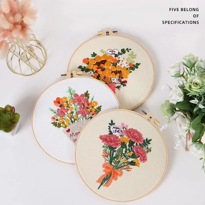 Mother’s Day Gift Hand Embroidery DIY Kit 20cm