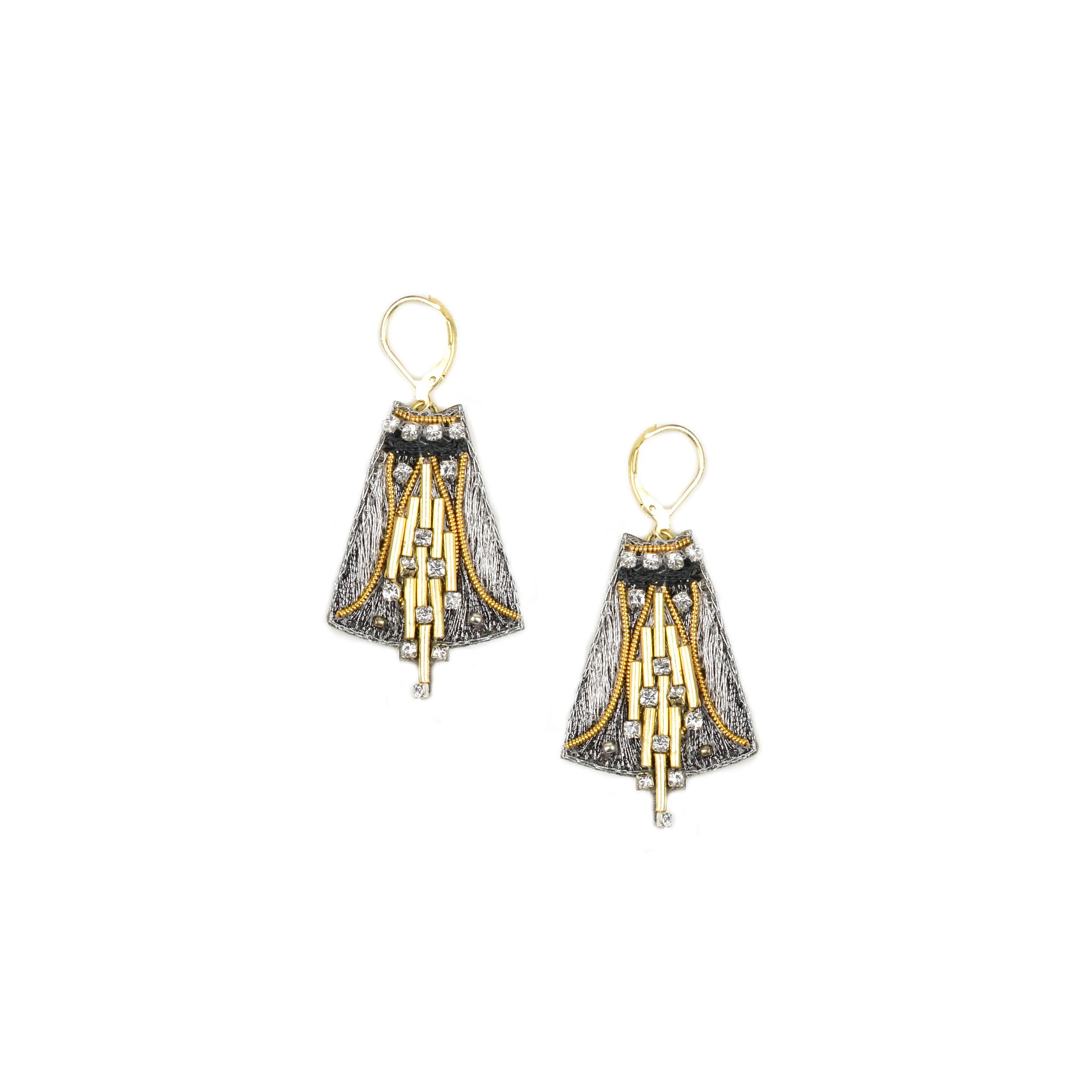 Nahua Apo Earrings - Gunmetal