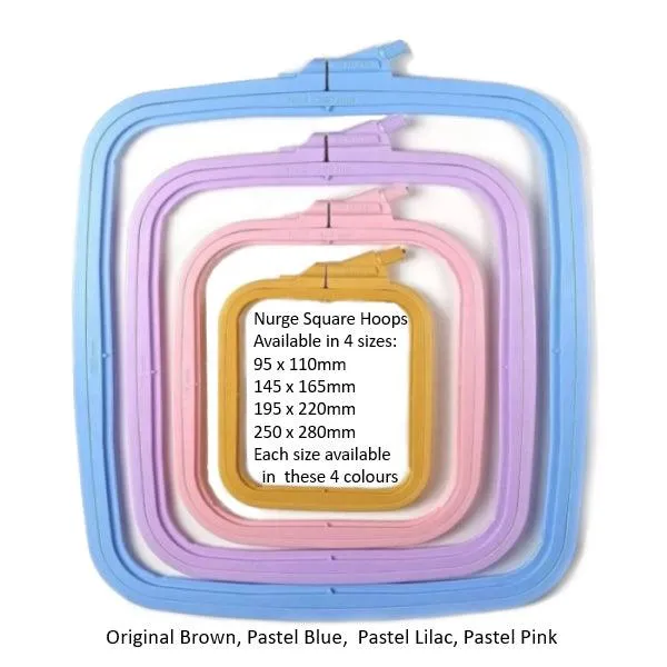 Nurge Square (Rectangular) Plastic Embroidery Hoops with Screw