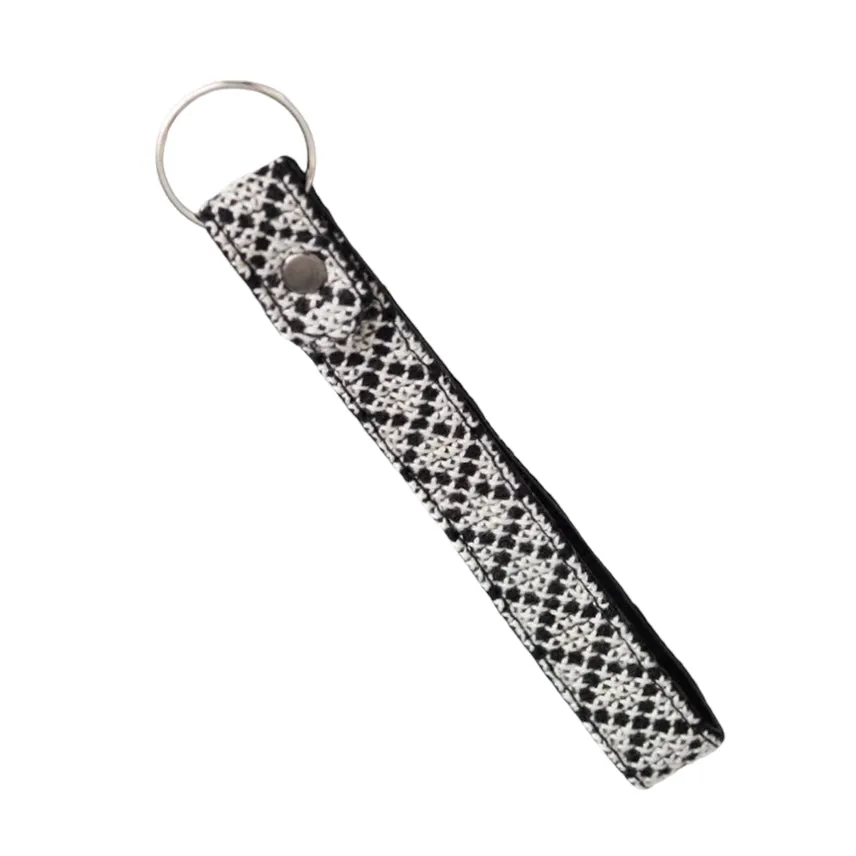 Palestinian-Made Tatreez Keychain - White