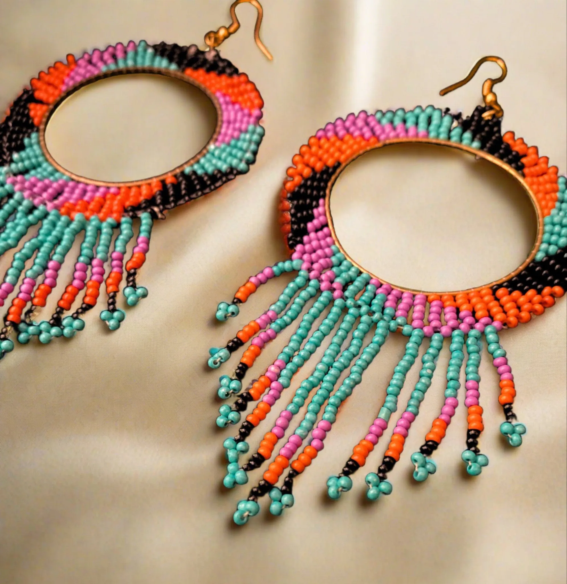 Quirky beaded handmade earrings