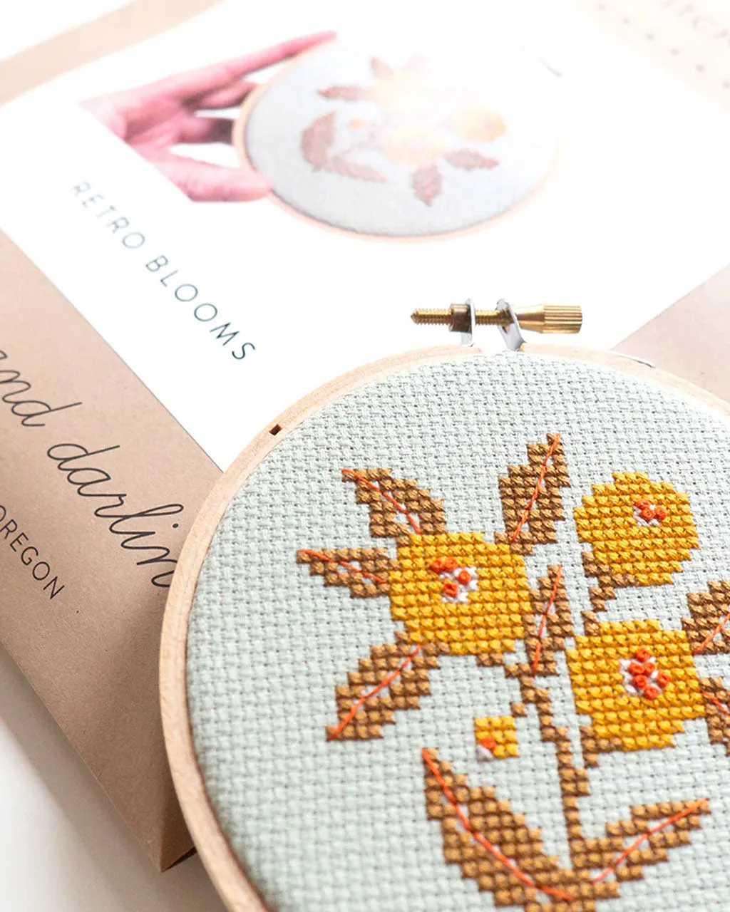 Retro Blooms Cross Stitch Kit