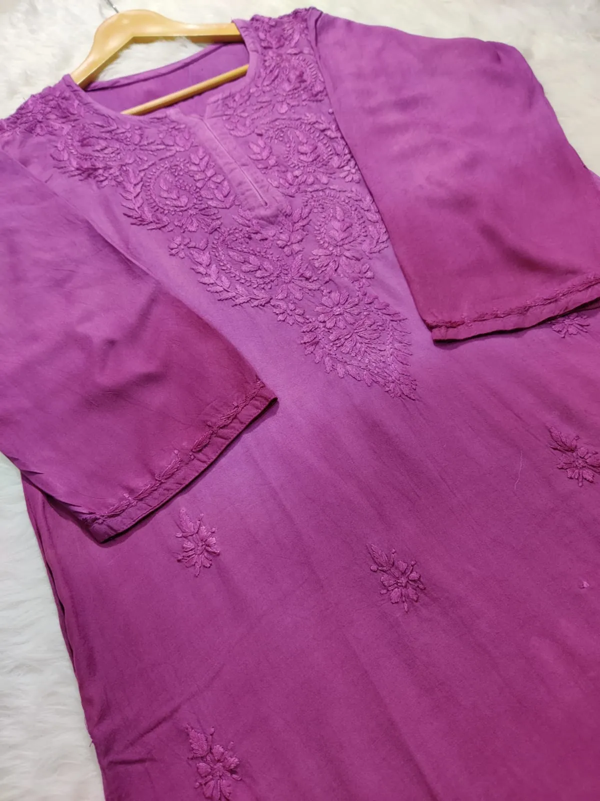 Riva Rayon Ombre Chikankari Kurtis