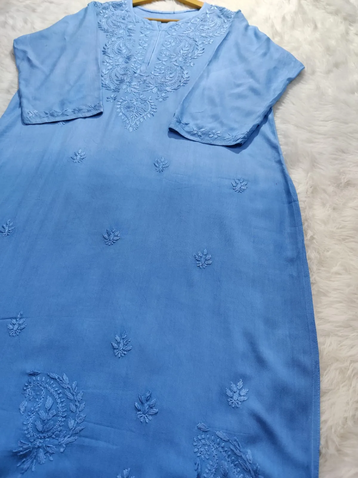 Riva Rayon Ombre Chikankari Kurtis