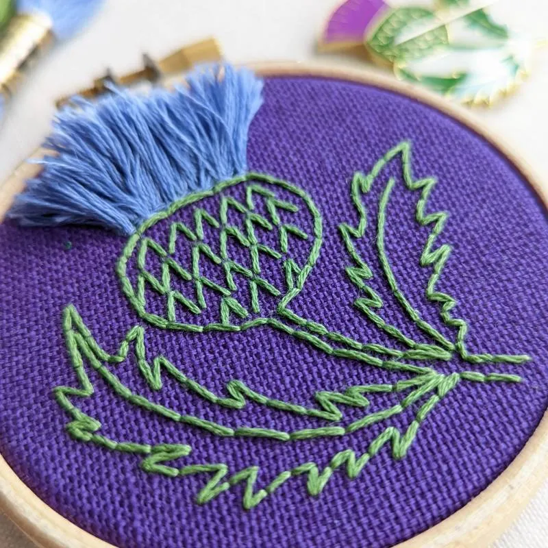 Scottish Thistle Embroidery Kit