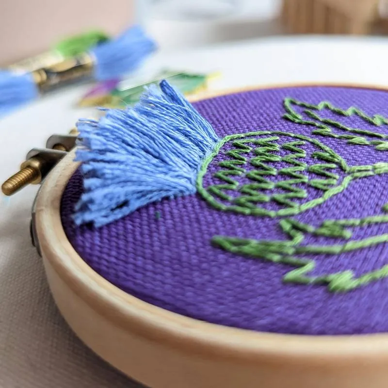 Scottish Thistle Embroidery Kit