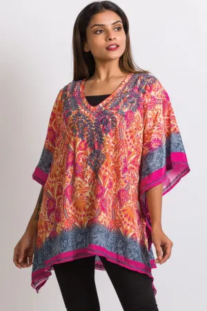 Sevya Demira poncho, hand-embroidered (2 colors)