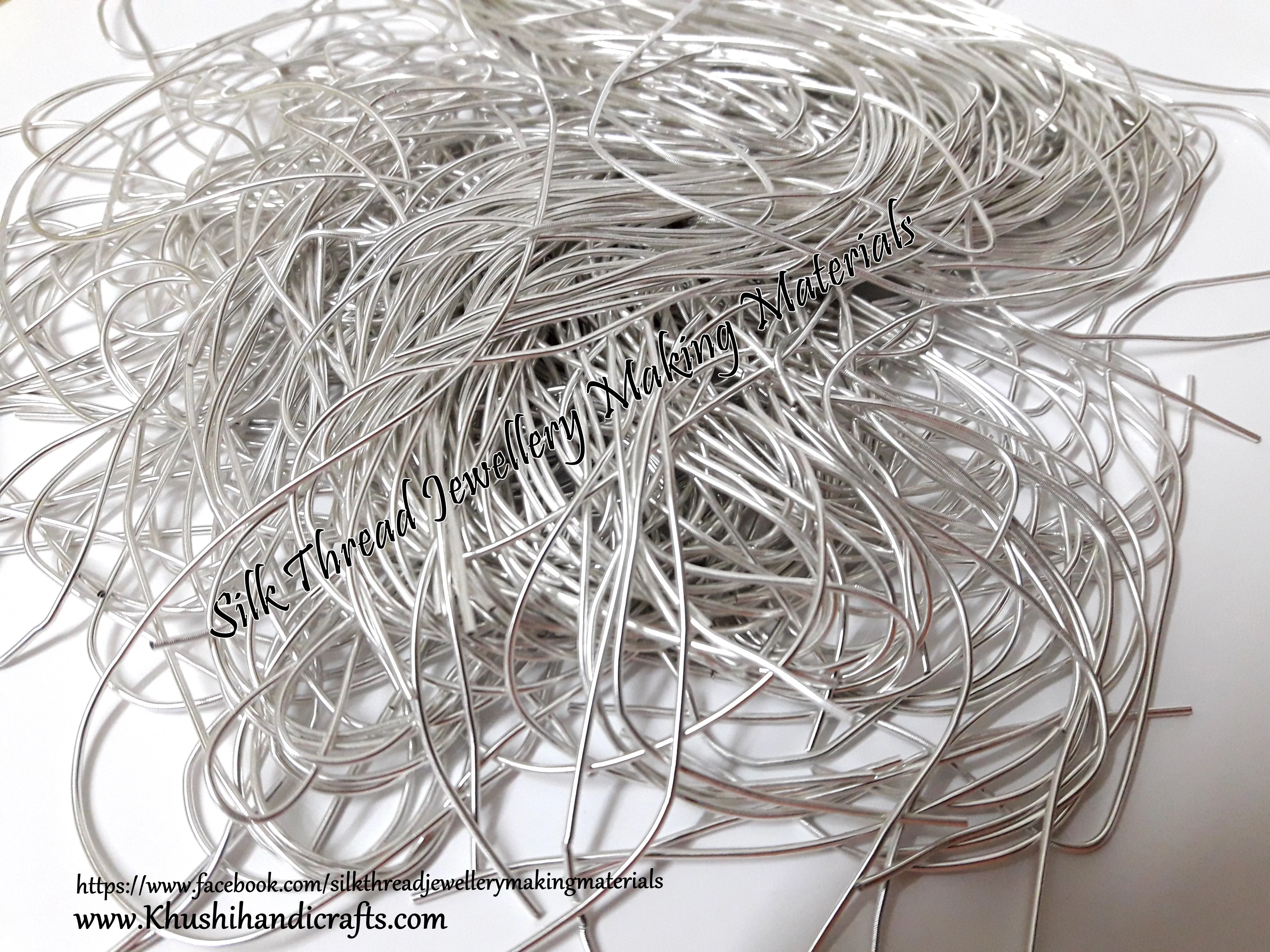 Silver Shiny Zardosi /zardozi strings /Silver string zardosi.Pack of 100 grams!