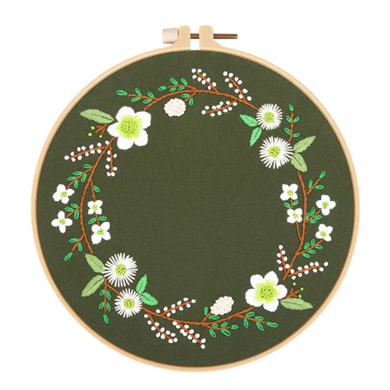 Small Flowers Hand Embroidery DIY Kit 20cm