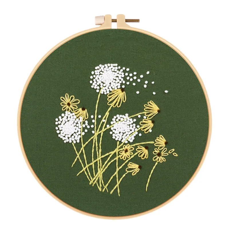 Small Flowers Hand Embroidery DIY Kit 20cm