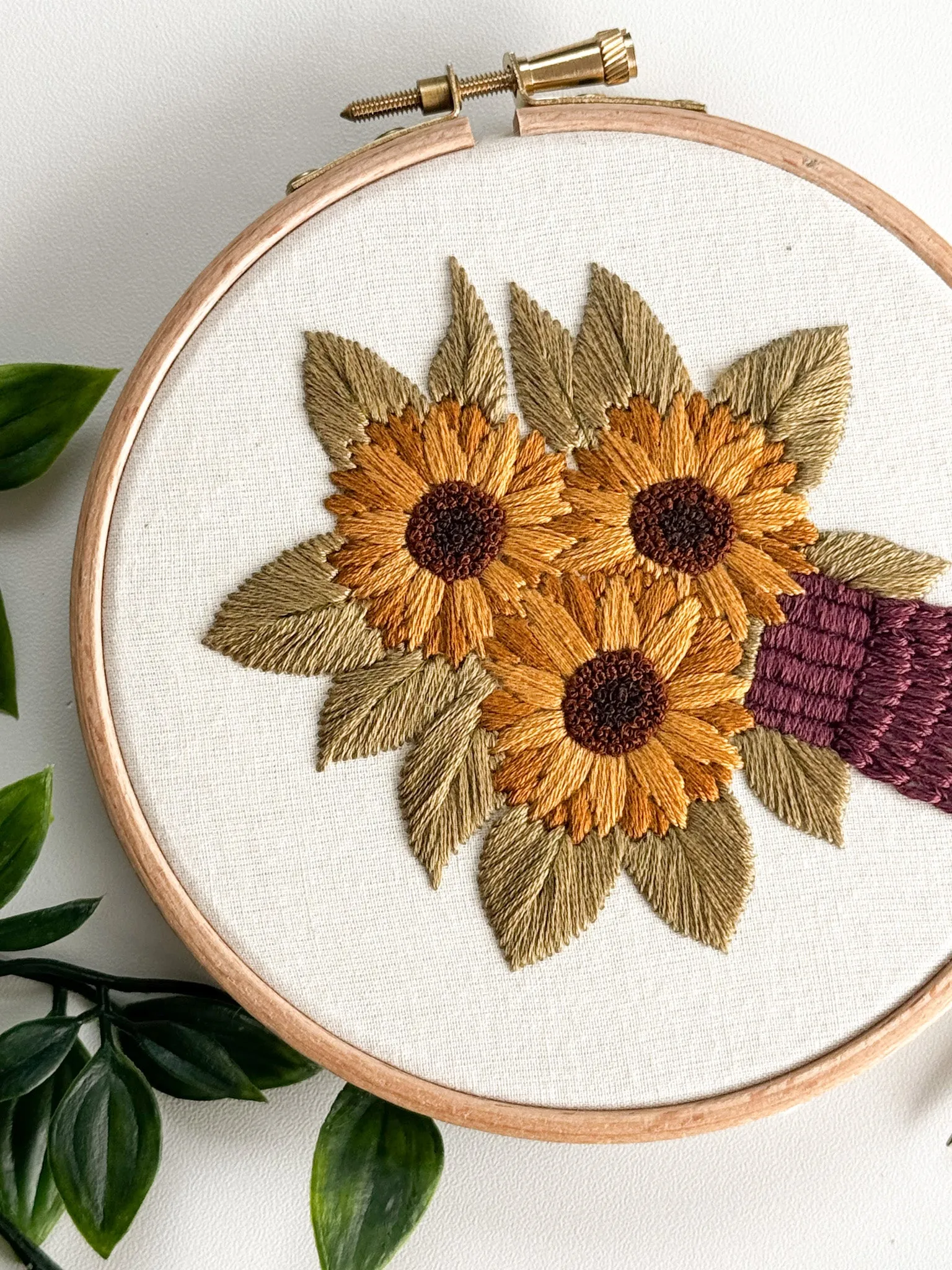 Sunflower Bouquet Embroidery Pattern