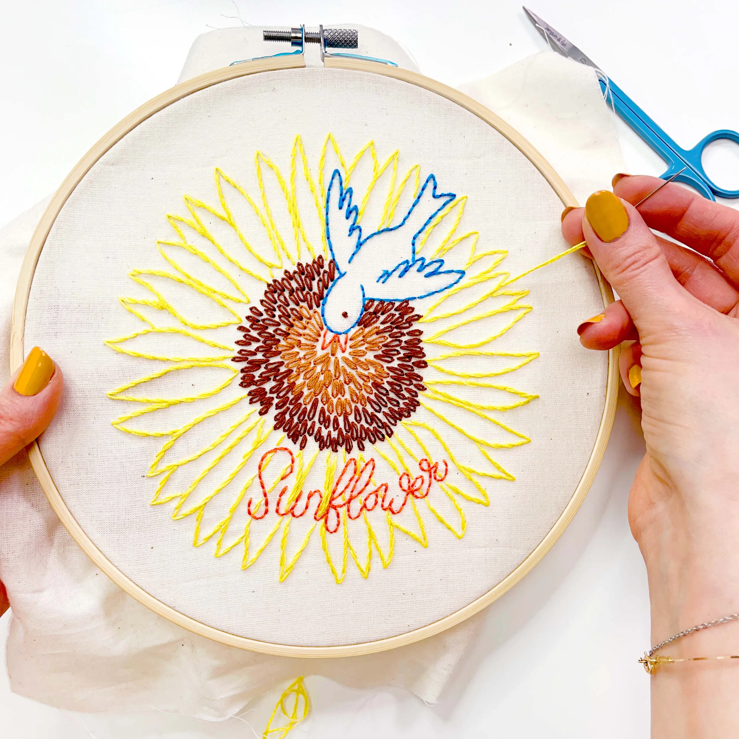 Exquisite Sunflower Embroidery Kit