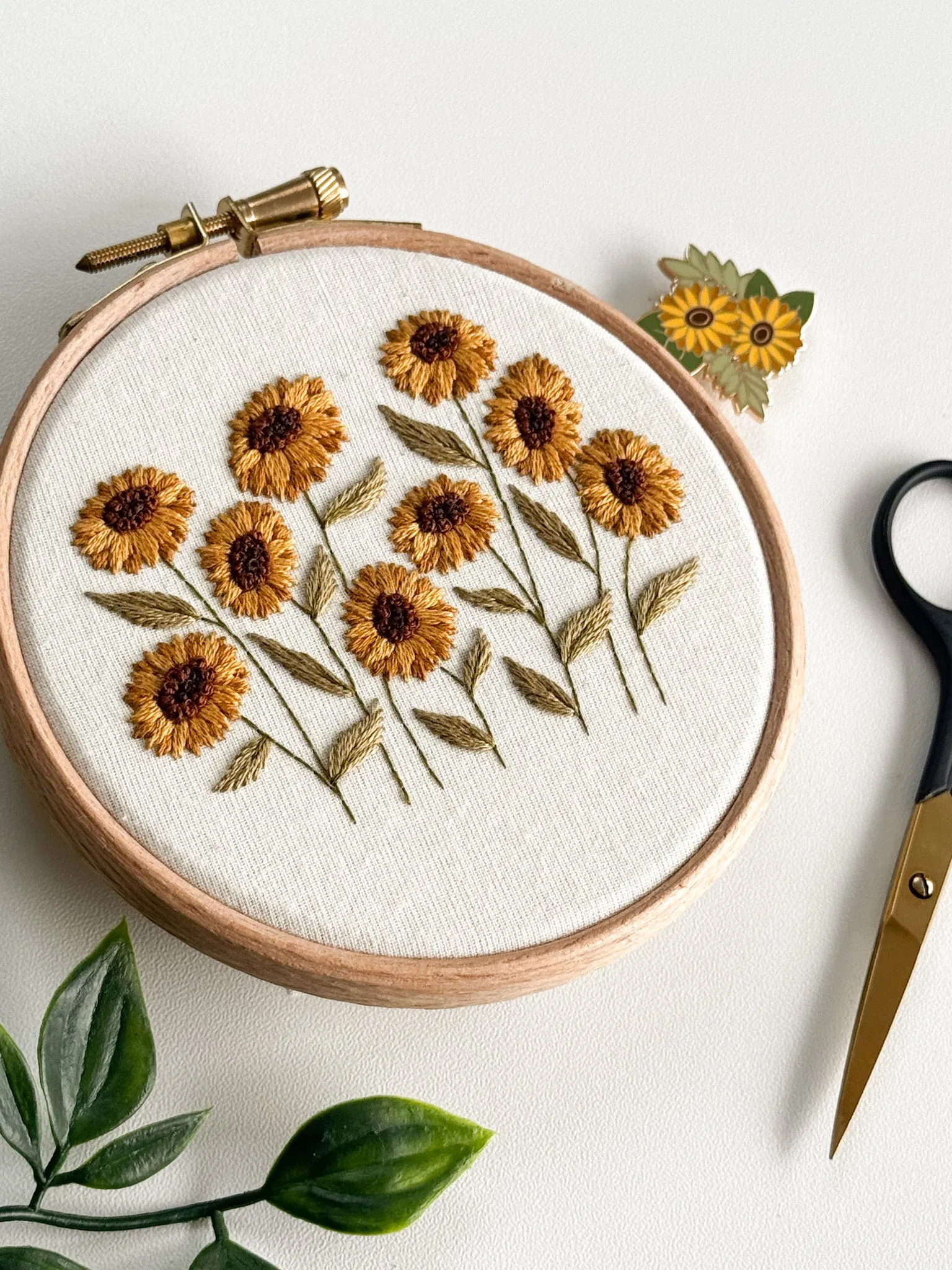 Sunflower Seasons Embroidery Pattern Bundle