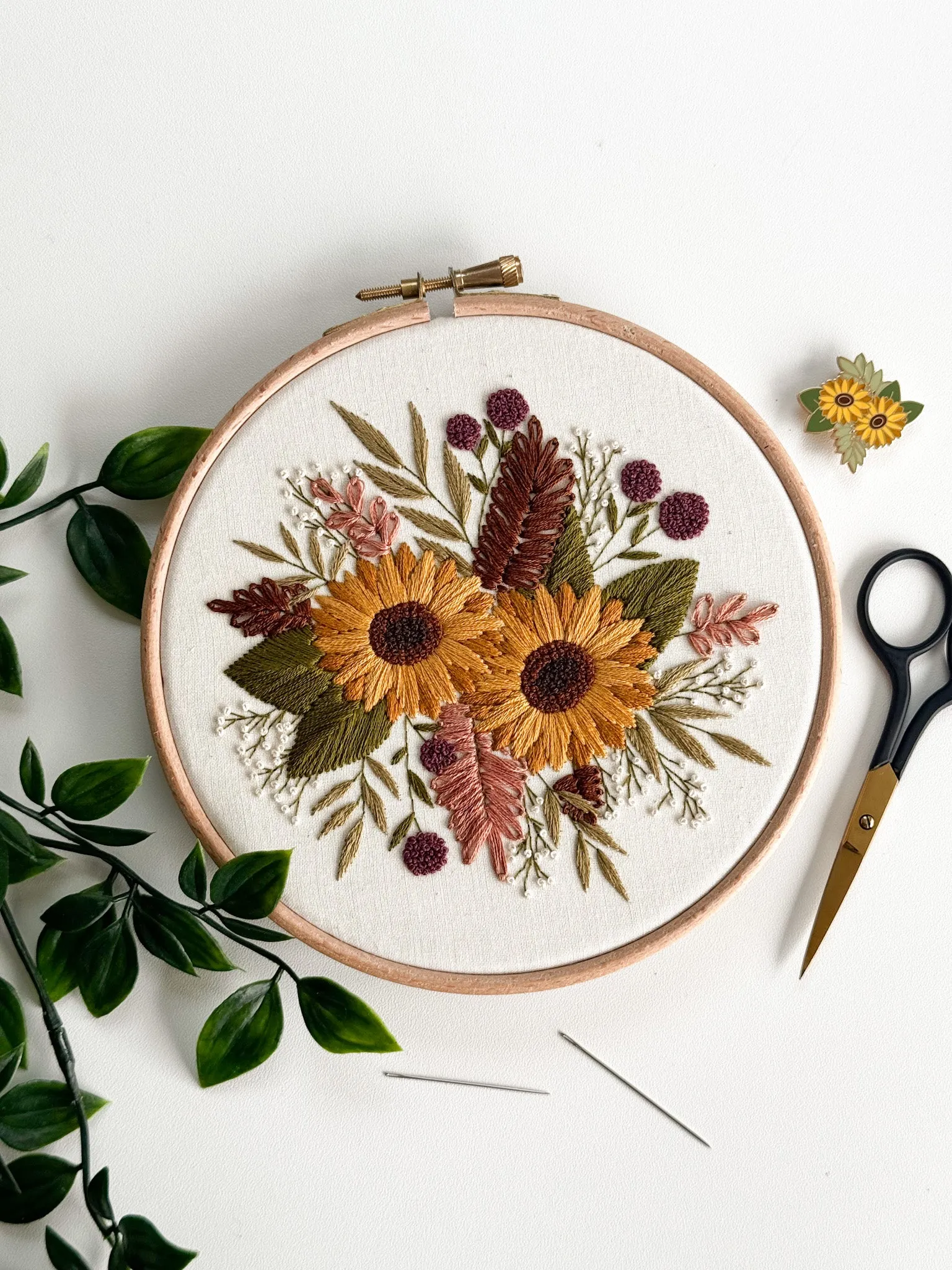 Sunflower Seasons Embroidery Pattern Bundle