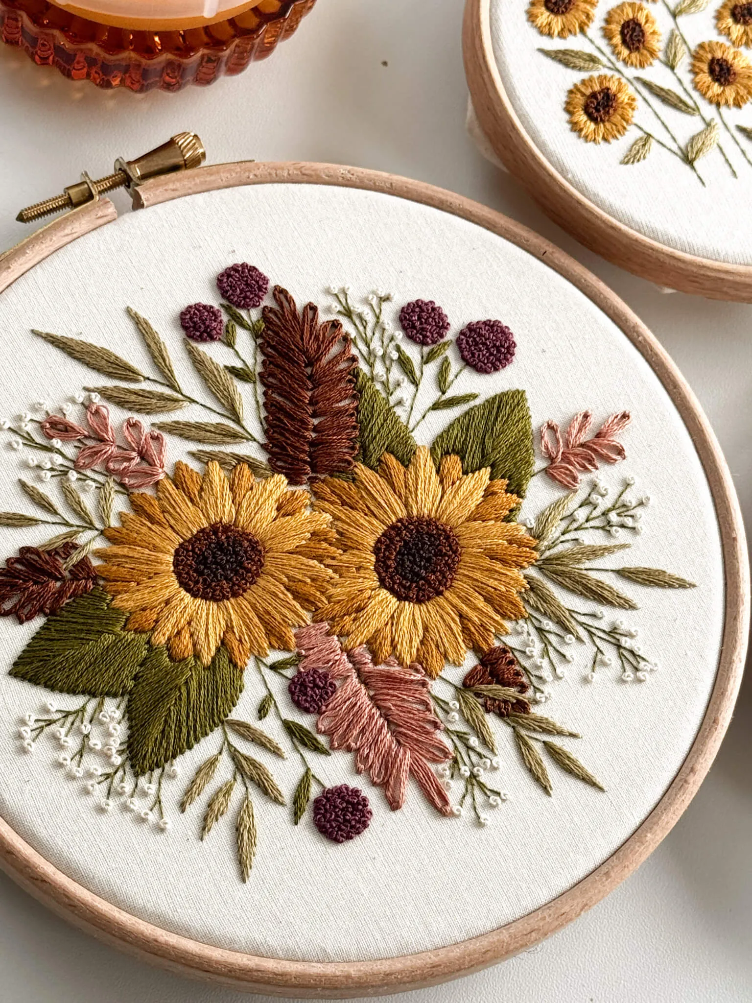 Sunflower Seasons Embroidery Pattern Bundle