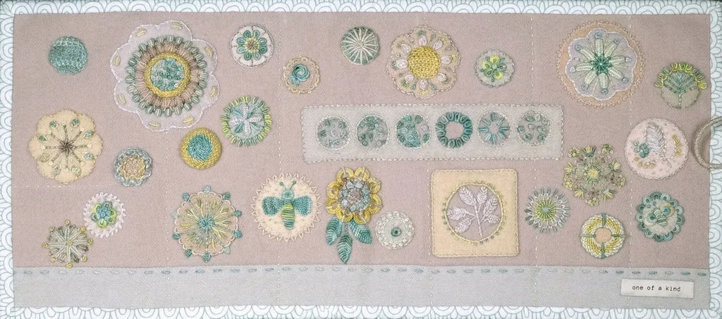 Tranquil Garden Needle Case embellishment threads by Sue Spargo