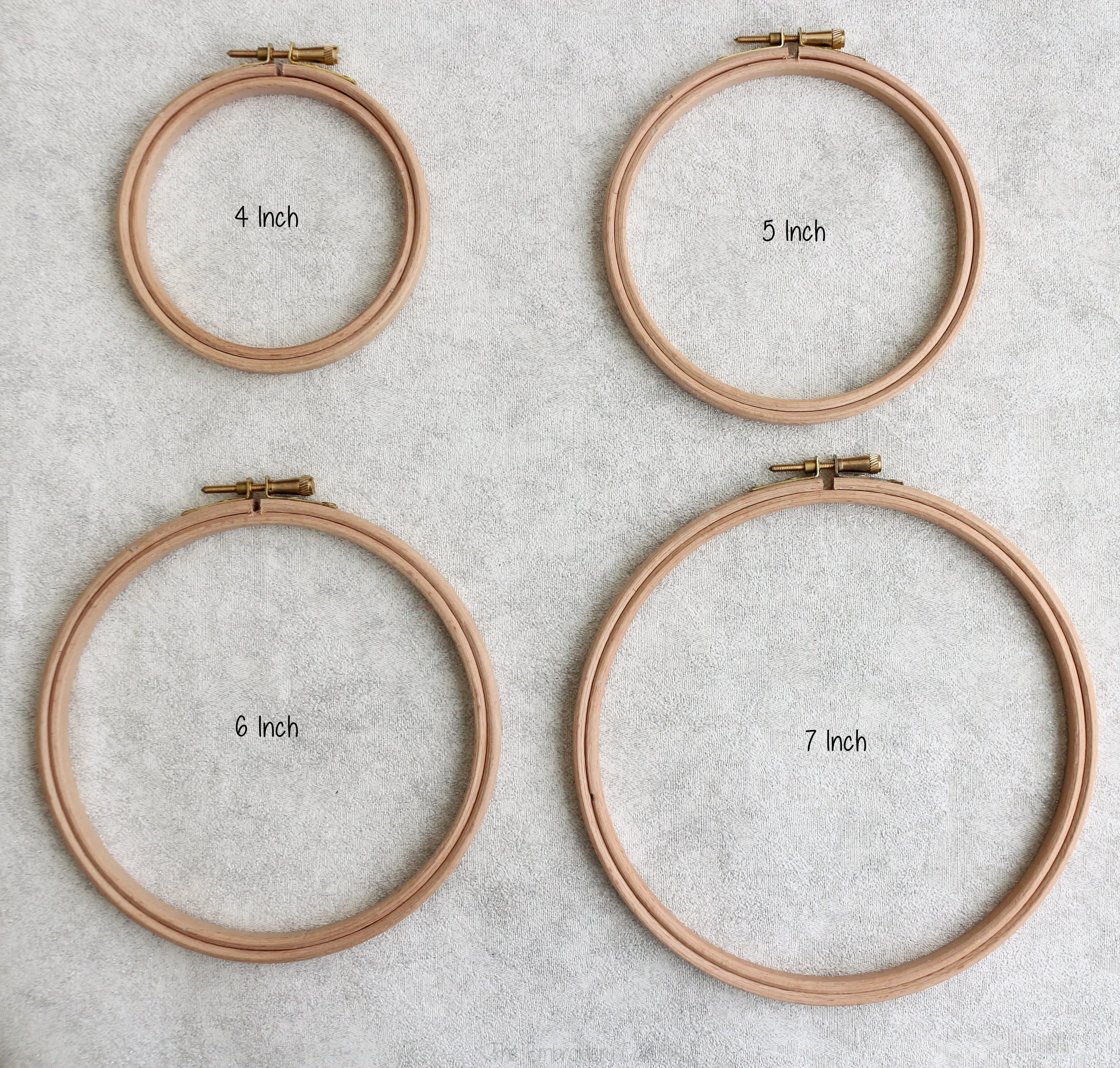 Wooden Embroidery Hoop (7", 6", 5", 4")